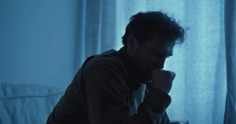 Man suffering from anxiety.